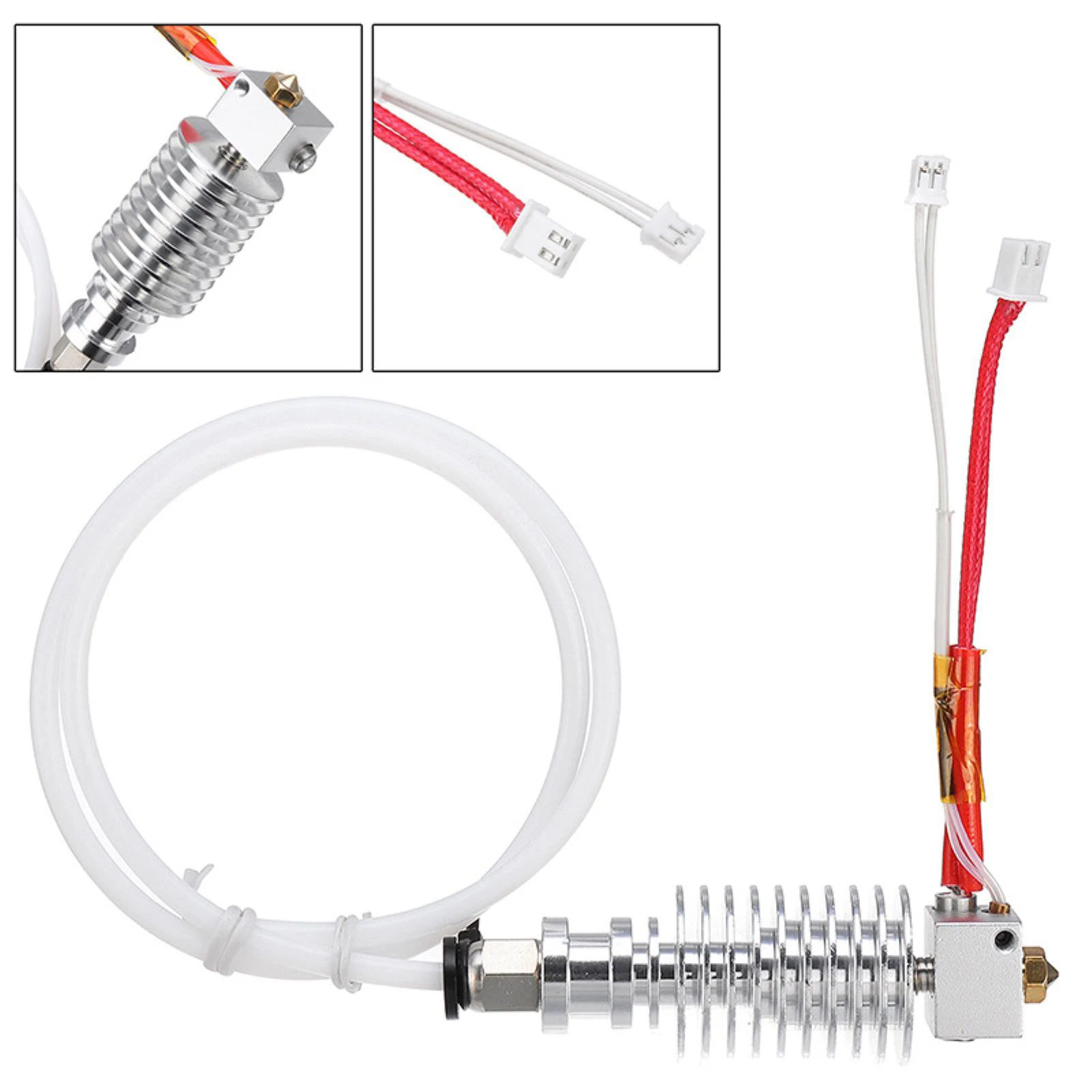 Kit Hotend V5 J-Head 0.4mm 12V 1.75mm para Filamento, Totalmente em Metal, para Extrusora de Impressora 3D Anycubic I3 Mega S X - Substitui e Atualiza o Kit Original