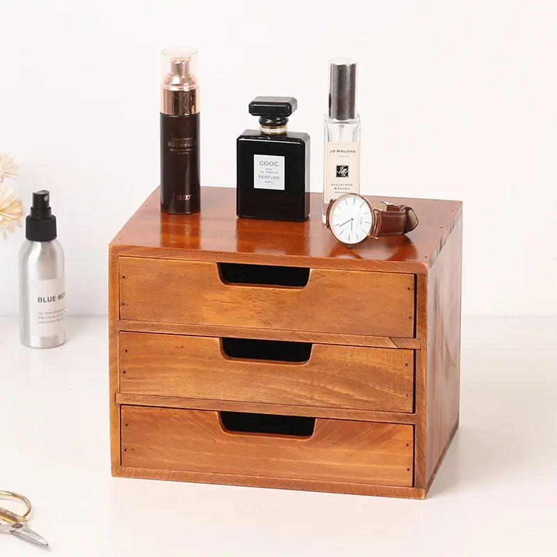 

Vintage Drawer Style Wooden Storage Box Home Desktop Cosmetics Jewelry Storage Drawer Style Storage Box