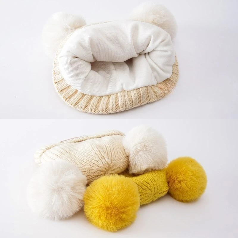 Newborn Baby Knit Hat - Winter Warm Infant Beanie for Boys Girls Soft Stretchy Skull Cap 0-12 Months Cute image 3