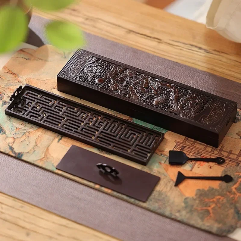 

Pure Copper Incense Tools Gift Box Set Ash Press Spoon Shovel Tools Household Indoor Office Decoration Incense Supplies