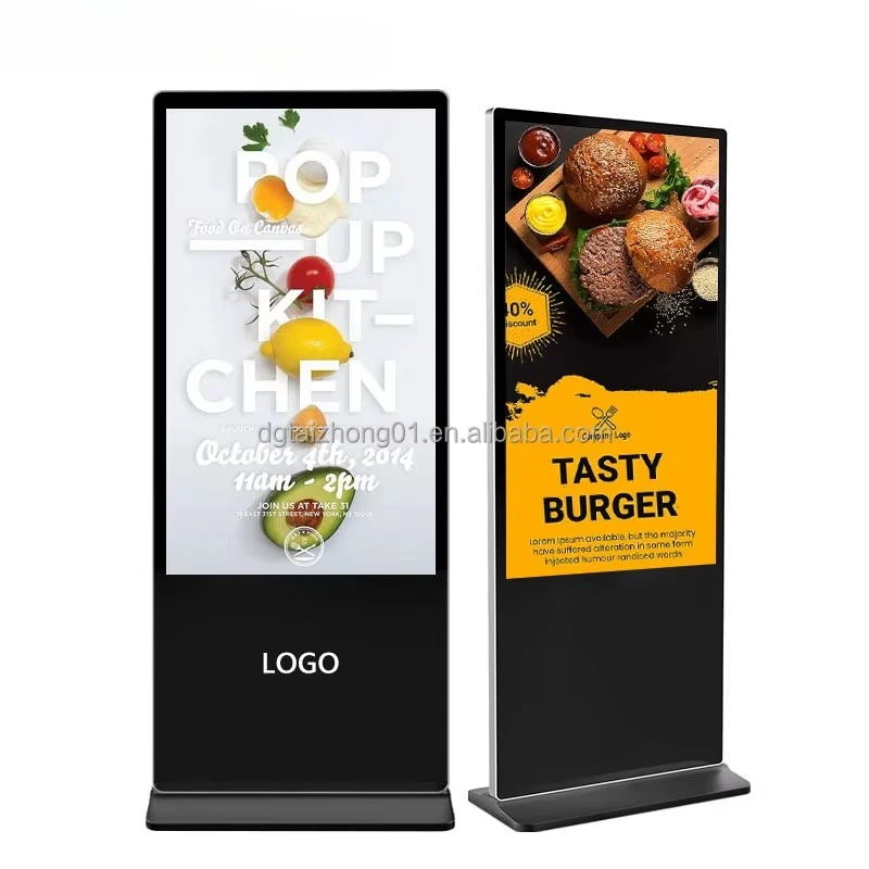 لمتاجر البيع بالتجزئة حامل ملصق 55 بوصة كشك الخدمة الذاتية التفاعلية أندرويد ويندوز فيديو لافتات رقمية مع الرسومات #5