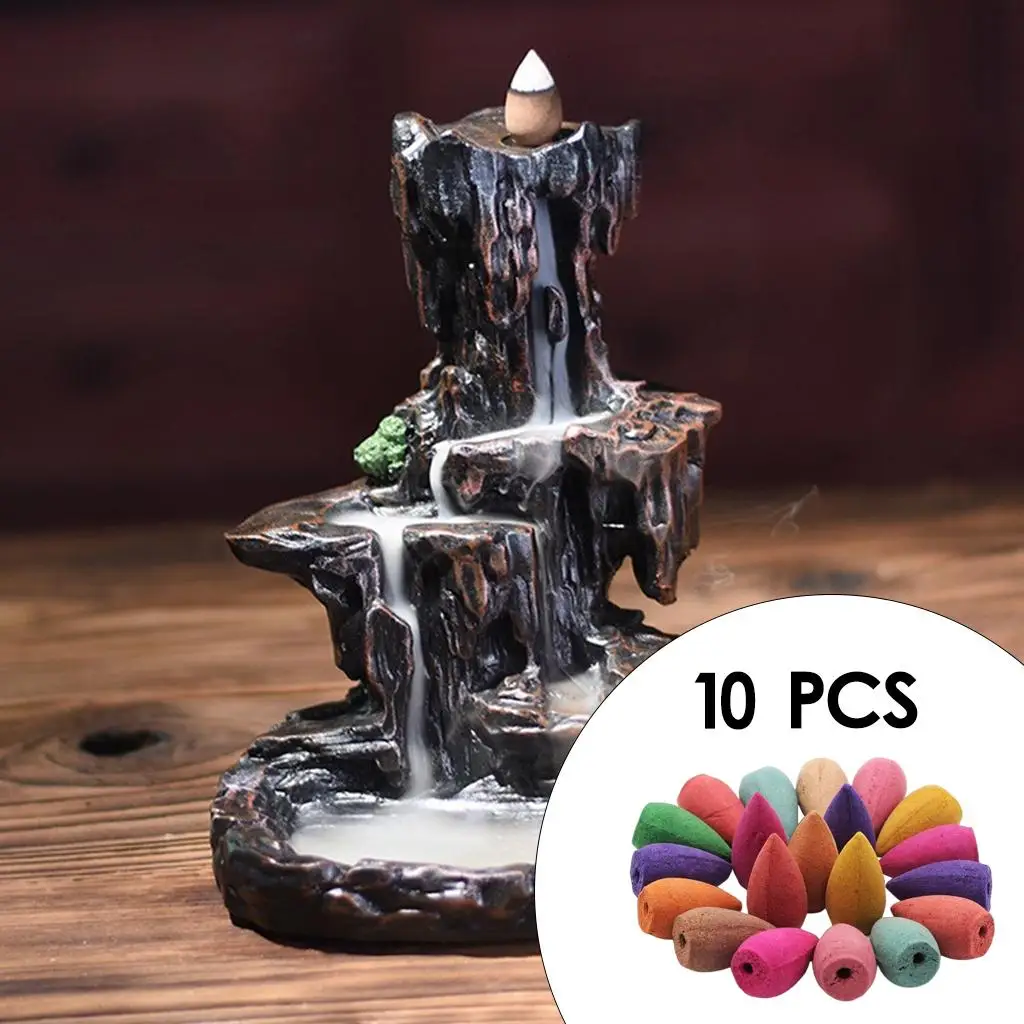 10pcs Incenses or Burner Ceramic Temple Censer Incense Cones Holder Mini Incense