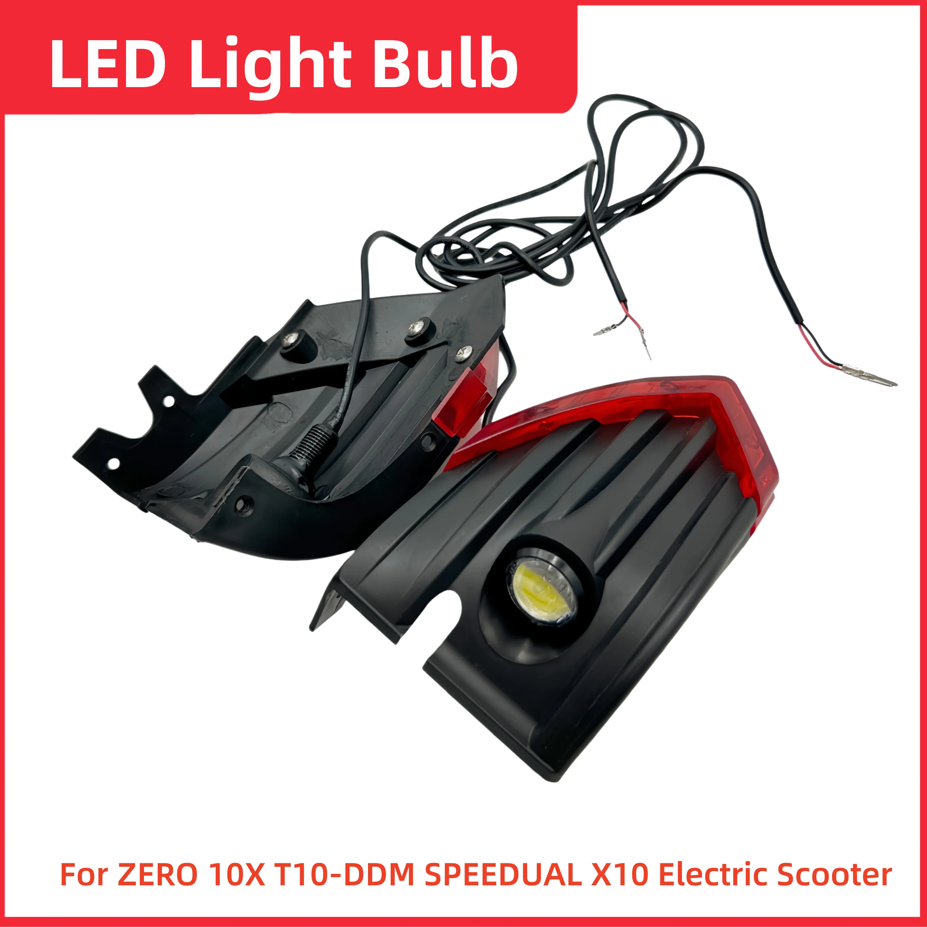 Original LED Side light cover for ZERO 10X T10-DDM SPEEDUAL X10 Electric Scooter Deck Lamp Front Rear Tail Light  Parts