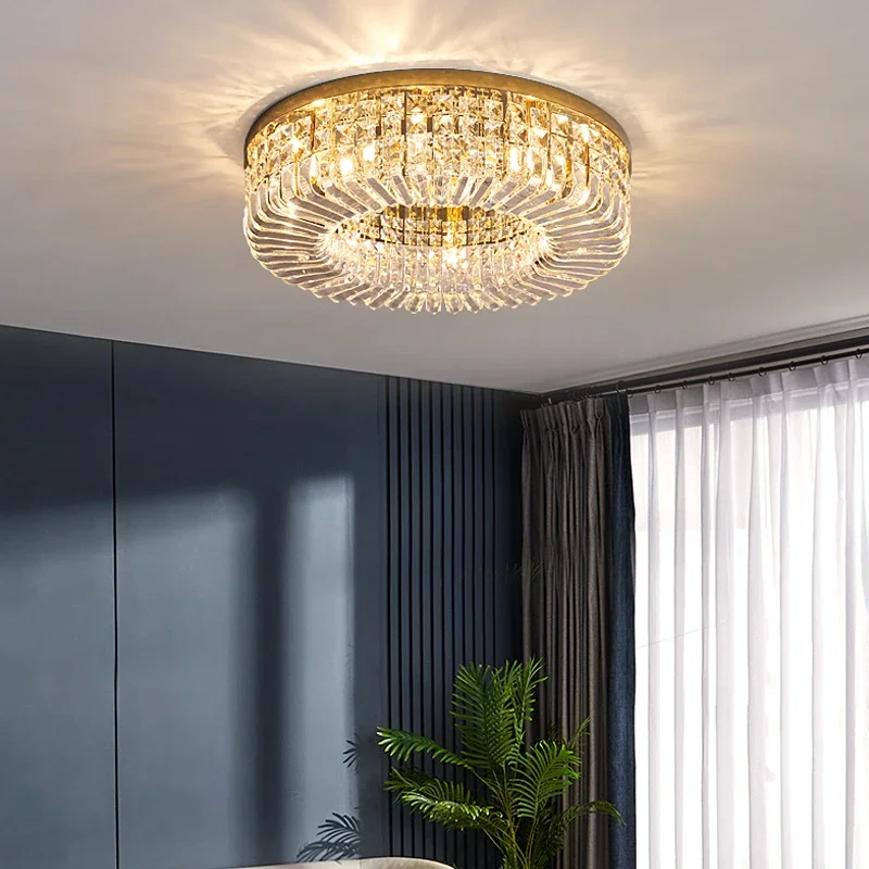 

LED living room chandelier Modern Crystal Led Chandeliers Lighting Gold Led Chandelier Lamp Living Room Decor Suspension Lumina