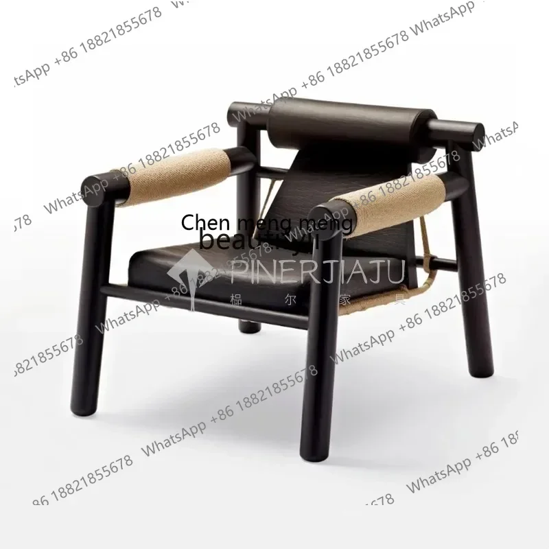 New style NN Solid wood sofa chair simple atmosphere leather leisure chair B & B club, armrest single chair ss 8617