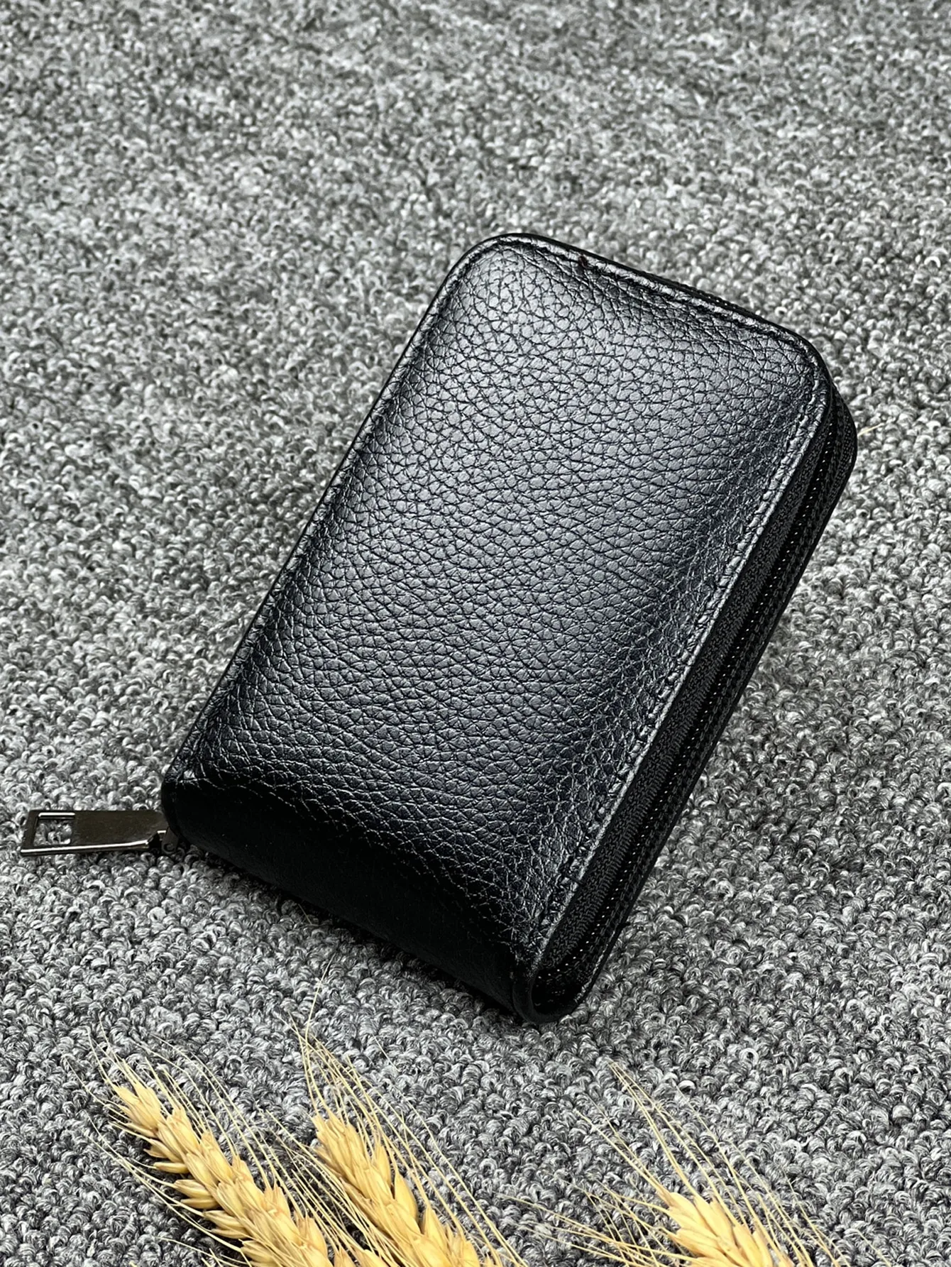 محفظة رجالية متعددة البطاقات بسحاب - حامل بطاقات مدمج مع فتحات متعددة للبطاقات والنقود - حافظة بطاقات أنيقة وعملية