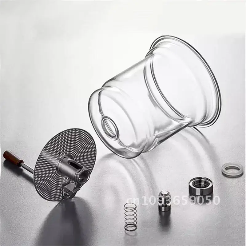 

One Click Tea Separation Filtration Glass Teapots Tea Wood With Water Pot Infuser Handle With Separation Container Tea Inner