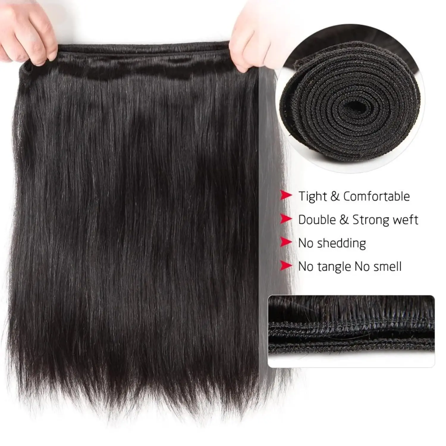Straight Human Hair Bundles 30 32 Inch 1 3 4 Bundles Deal Brazilian Human Hair Remy Hair Extensions Tissage For Women