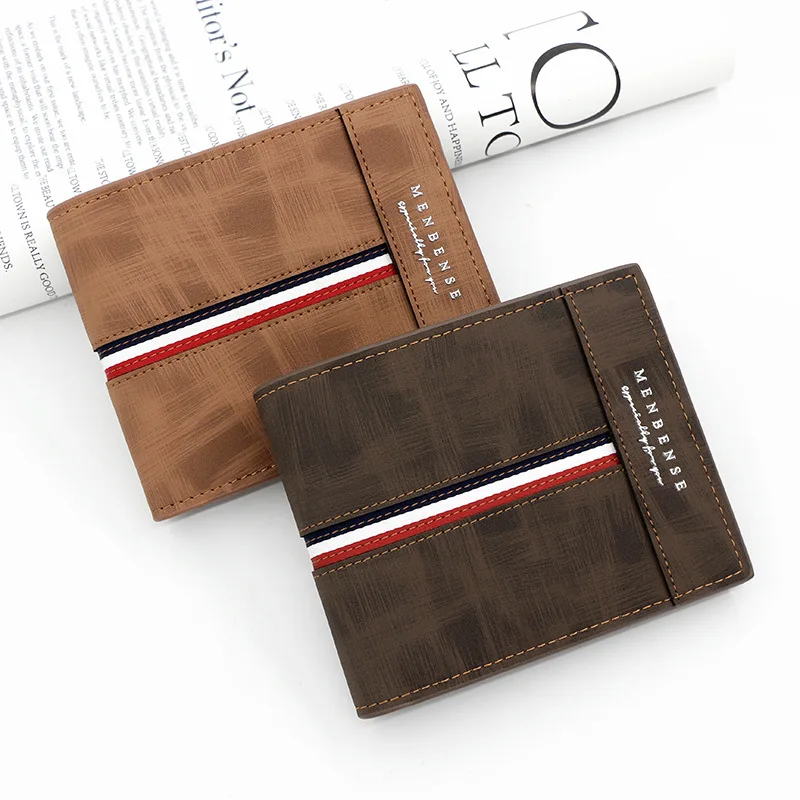 New Short Men Wallets Slim Card Holder Male Purses Luxury PU Leather Coin Pocket High Quality Small Men's Wallet