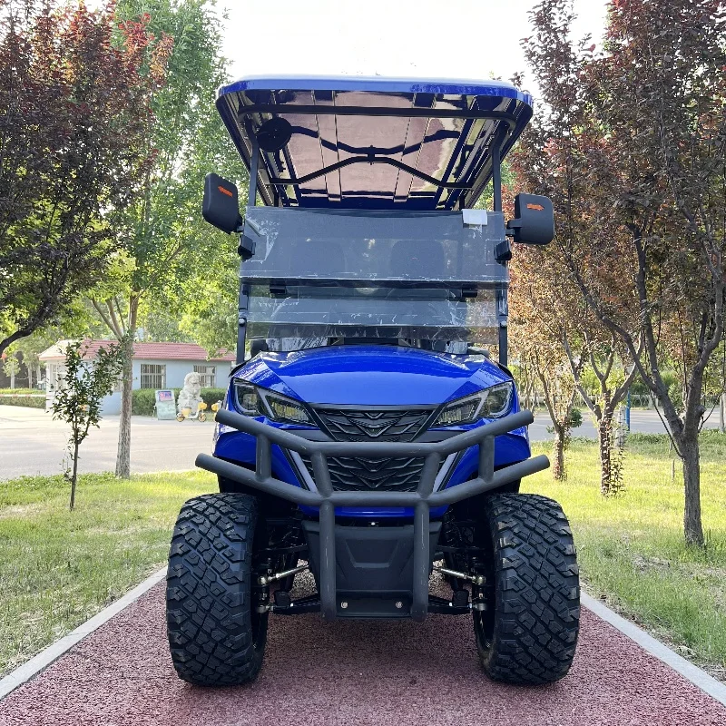 

Low Price Custom Brand 4000/5000/7500W AC Motor 48/60/72V 6 8 Person Solar Panels Electric Golf Cart go kart adults