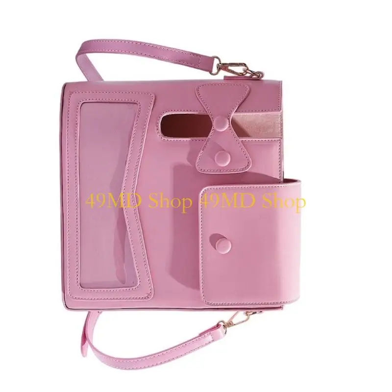 49MD Lightweight Decorated Shoulder Bag Spacious Section Crossbody Water Bottle Cup Holder Bags For Water Flask And Items