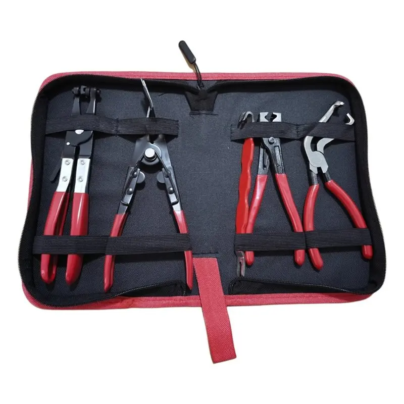 LLCS-5Pcs Kit Tang Pemutus Sambungan Listrik Otomotif, Set Tang Klem Selang, Alat Pelepas Terminal Untuk Kabel Harness Mobil