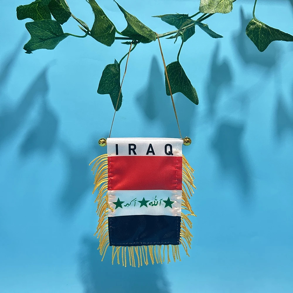 SKY FLAG Bandera de coche Irak impresa por ambos lados poliéster