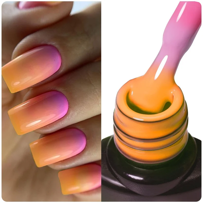 LILYCUTE 7 مللي طلاء أظافر حراري 3 ألوان درجة الحرارة اللون تغيير شبه دائم نقع قبالة الأشعة فوق البنفسجية/LED مستلزمات الأظافر مانيكير #1