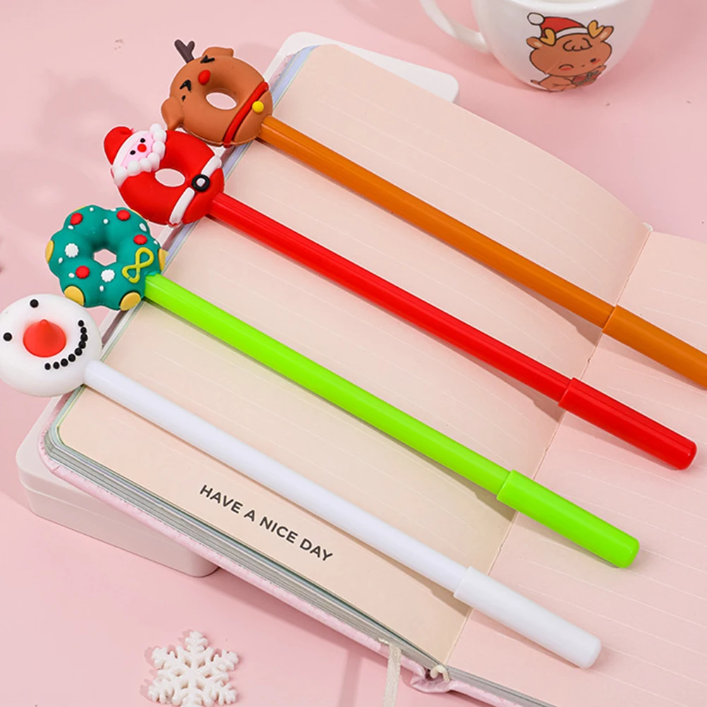 

6 Pcs Santa Claus Pen Cute Cartoon Pens for Novelty Bulk Variety Colorful Elder