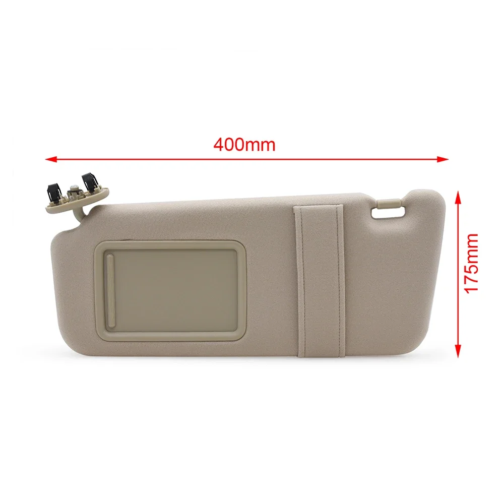 Sun Visor Without Light for Toyota Camry 2007 2008 2009 2010 2011 74310-06750-E0 74320-06780-B0 Driver Passenge Side