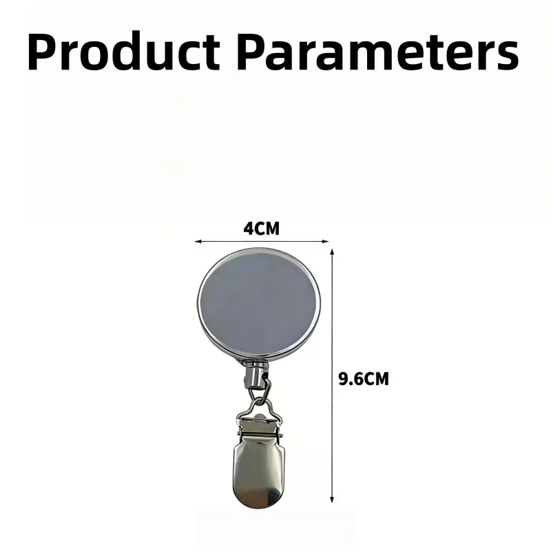 Portable Retractable Badge Hanging Clip 60cm Extendable Wire Durable Metal Hook For Hand Towel Apron Makeup Bag Name Tag Storage