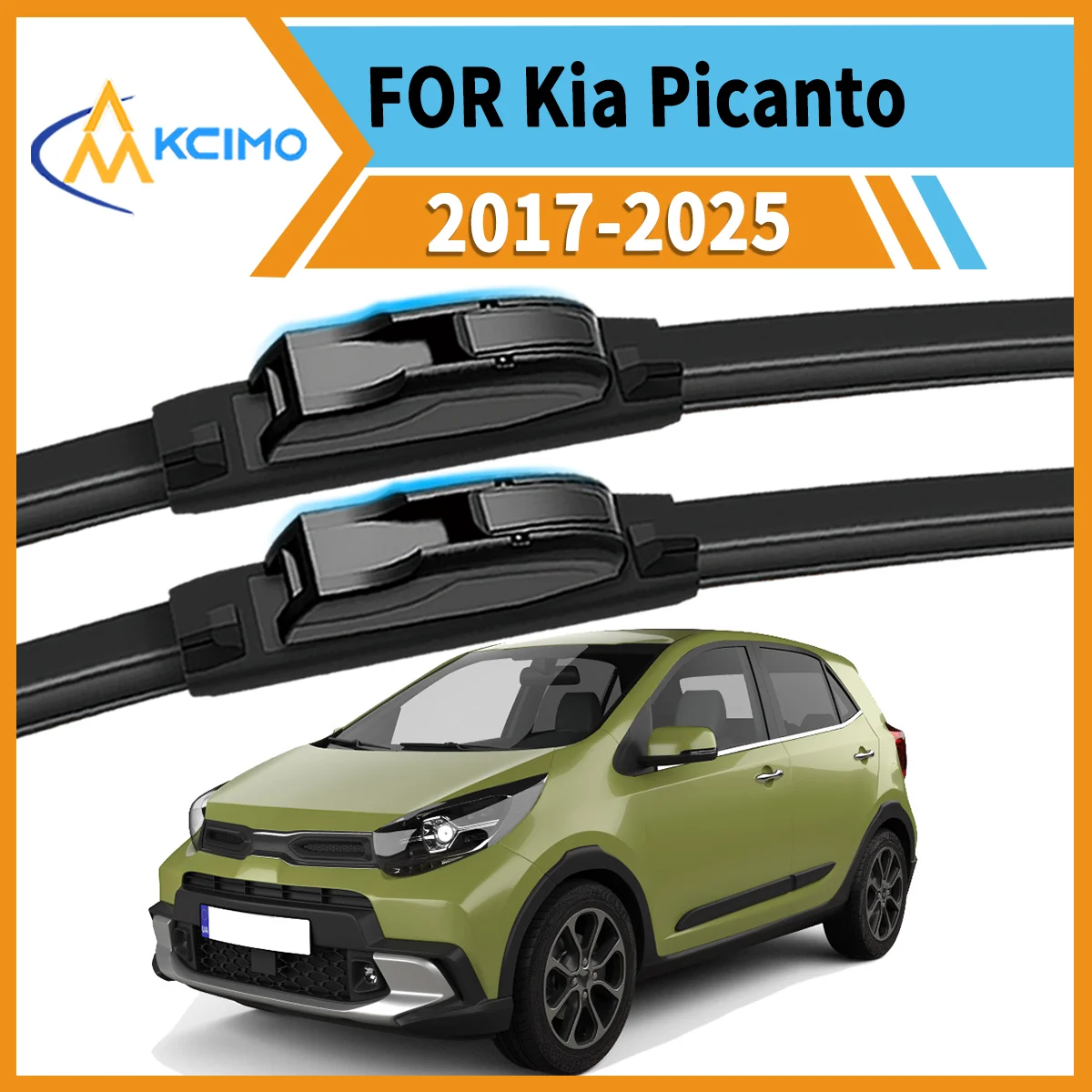 

Drive Confidently 2PCS Premium Wiper Blades for Kia Picanto JA 2017-2025 All-Season Clarity Strong Frame Smooth Wipe