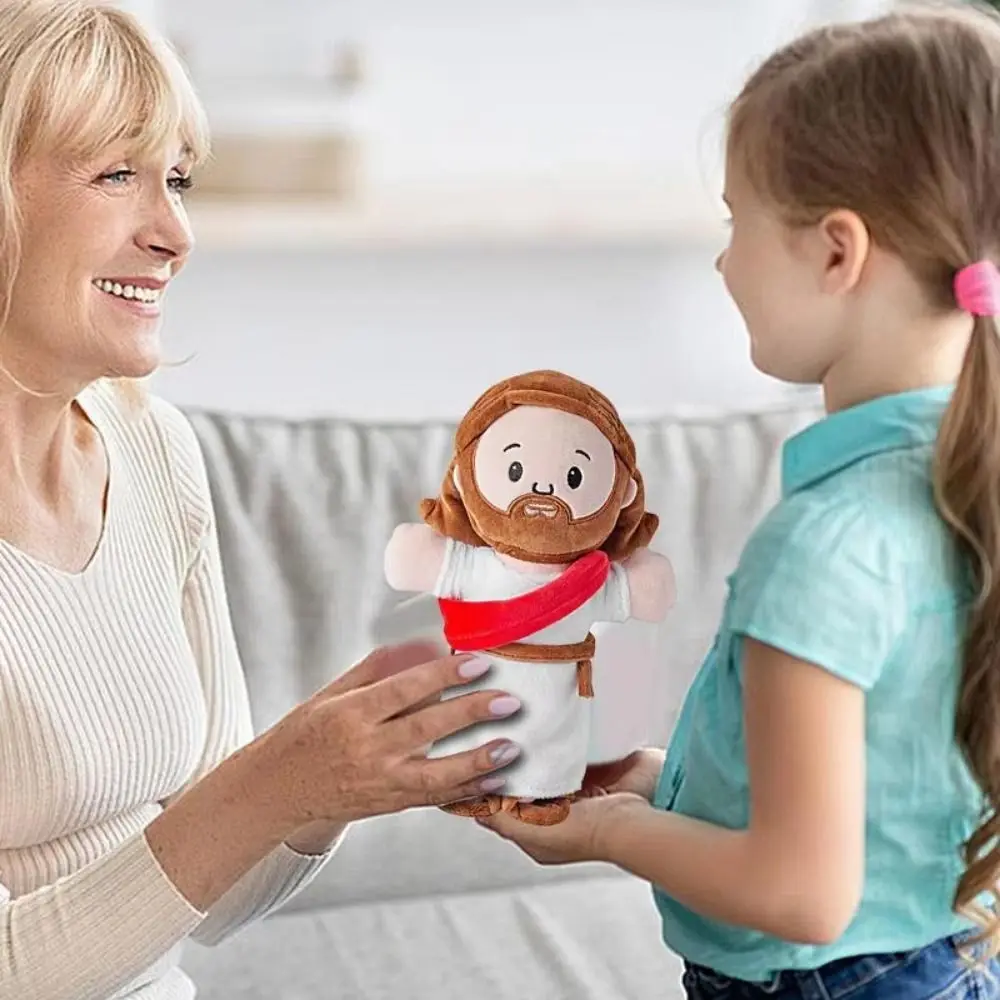 Slapen knuffeldier Jezus 25cm Kawaii Heilige Familie Creatieve Cartoon Christus Religieuze Plushie Figuur Meisjes