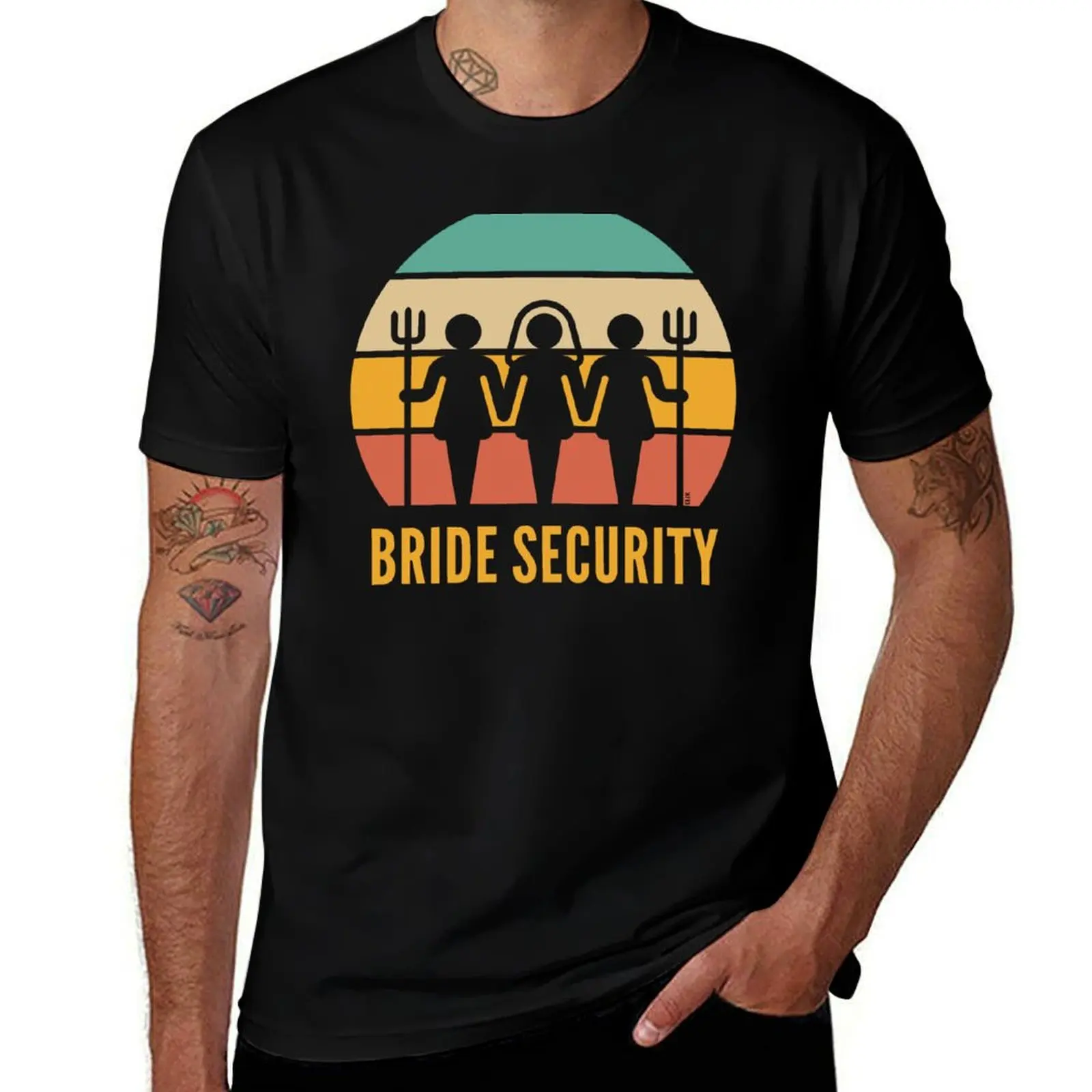 

Футболка Bride Security (Hen Party / Sunset) мужские футболки для мужчин черная хлопковая футболка однотонная для мужчин посылка