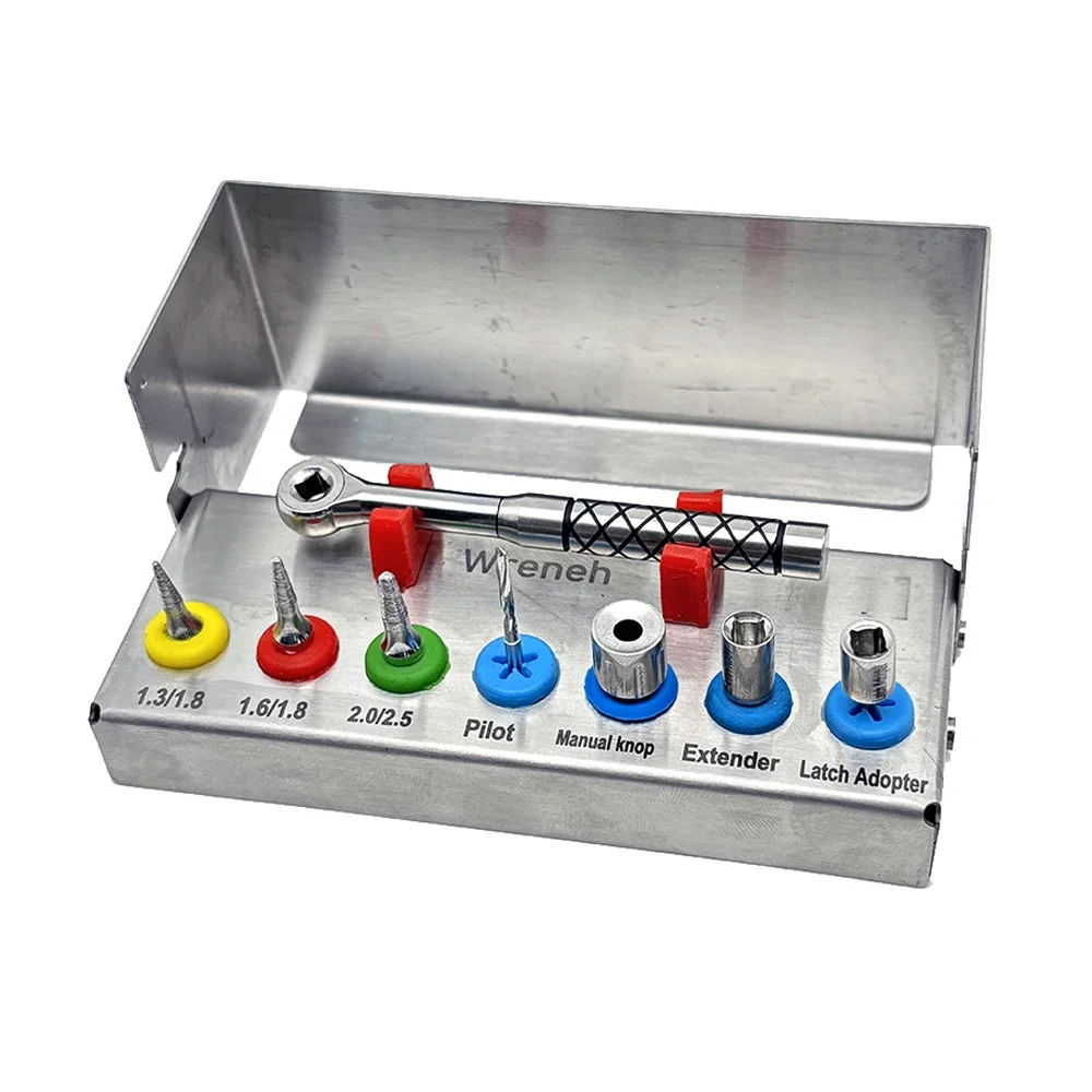 ชุดเครื่องมือถอดรากฟันเทียมพร้อมอุปกรณ์ขยายกระดูก SOS สำหรับการถอนรากฟันเทียมที่หัก พร้อมประแจวงล้อ เครื่องมือผ่าตัด