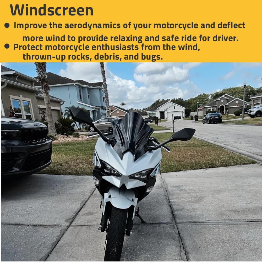 For Ninja 500 Windshield Windscreen Wind Deflector Air Screen Shield For Kawasaki Ninja500 SE 2024-2026 Motorcycle Accessories