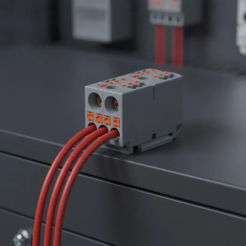 Distribution Terminal Block 1 In 16 Out Low Resistance Copper Busbar DIN Rail Power Distributor for Marine Electrical System{H}