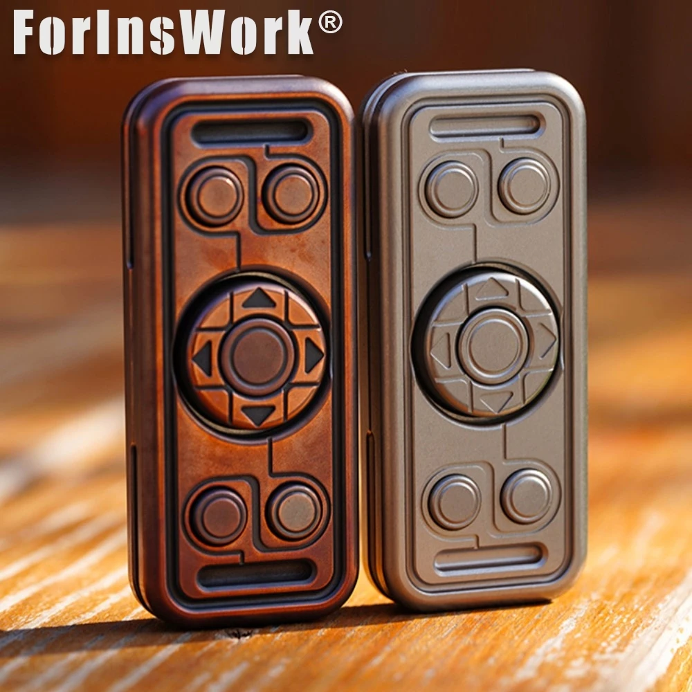 BTMC GamerPro جيروسكوب ببصمة الإصبع من سبائك التيتانيوم والنحاس للبالغين لعبة دوارة لتخفيف التوتر EDC