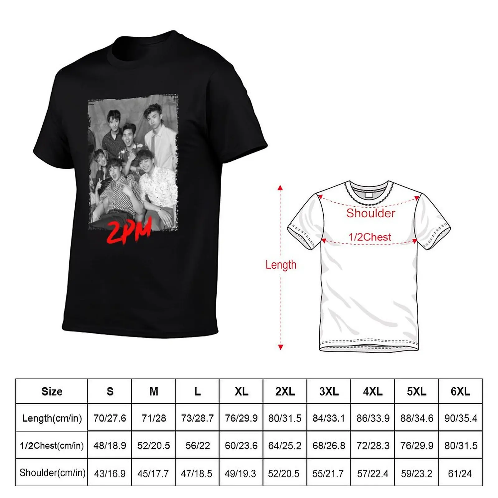 2PM Kpop Group Members Kpop RGB Color Design T-Shirt man tshirt graphic t shirts for man cotton tshirt 100% T-shirt