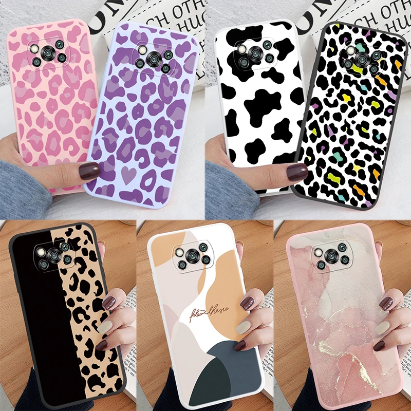 Cover For Poco X3 NFC Poco X 3 Pro Phone Case Fashion Vintage Leopard Painted Shell Soft Silicone Funda For PocoX3 Pro Coque