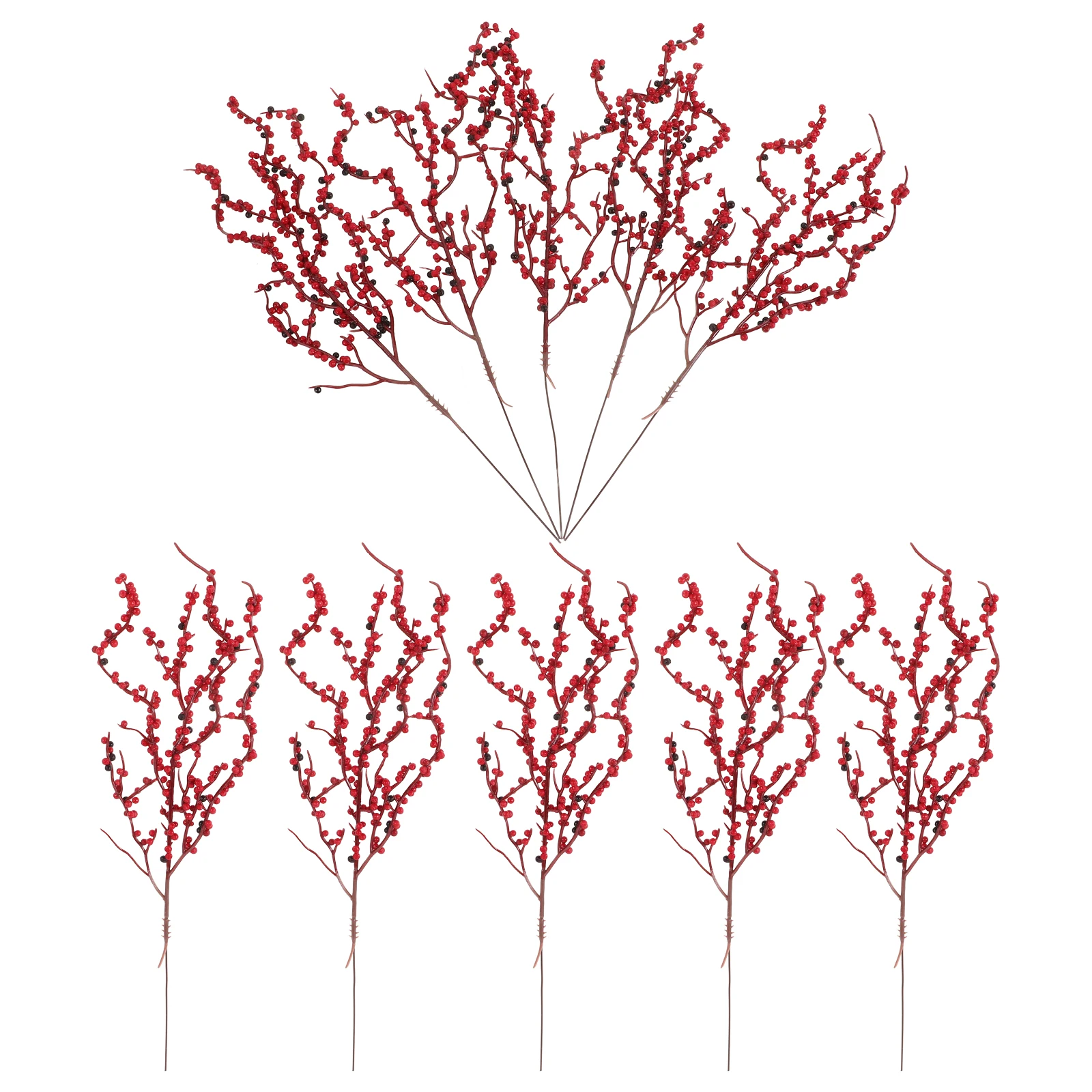 

10 PCS Winter Floral Picks Berries Artificial Fruits for Decoration Ornaments Christmas Tree Decorations