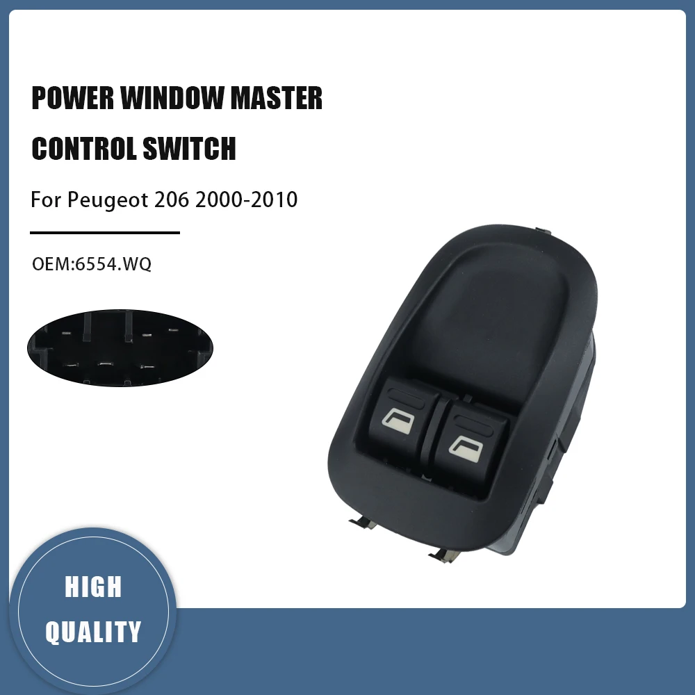 6554.WQ 6554WQ Электрический переключатель стеклоподъемника для Peugeot 206 306 2000-2010 96316306XT, автозапчасти