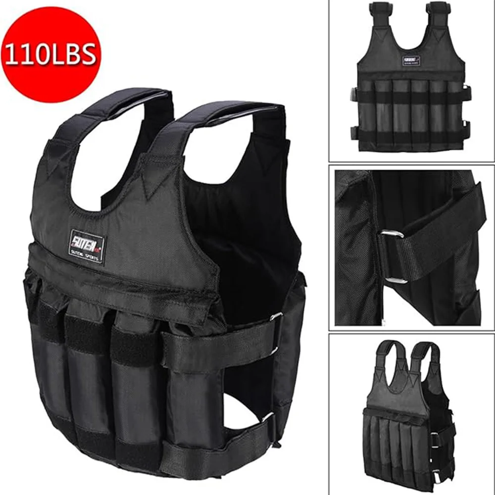 Beveiliger Vest Voor Mannen Vrouwen-Verstelbare Gewicht Vesten 30lbs/ 40lbs/ 50lbs Max Laden 110lbs Oxford Doek Trainingsvest