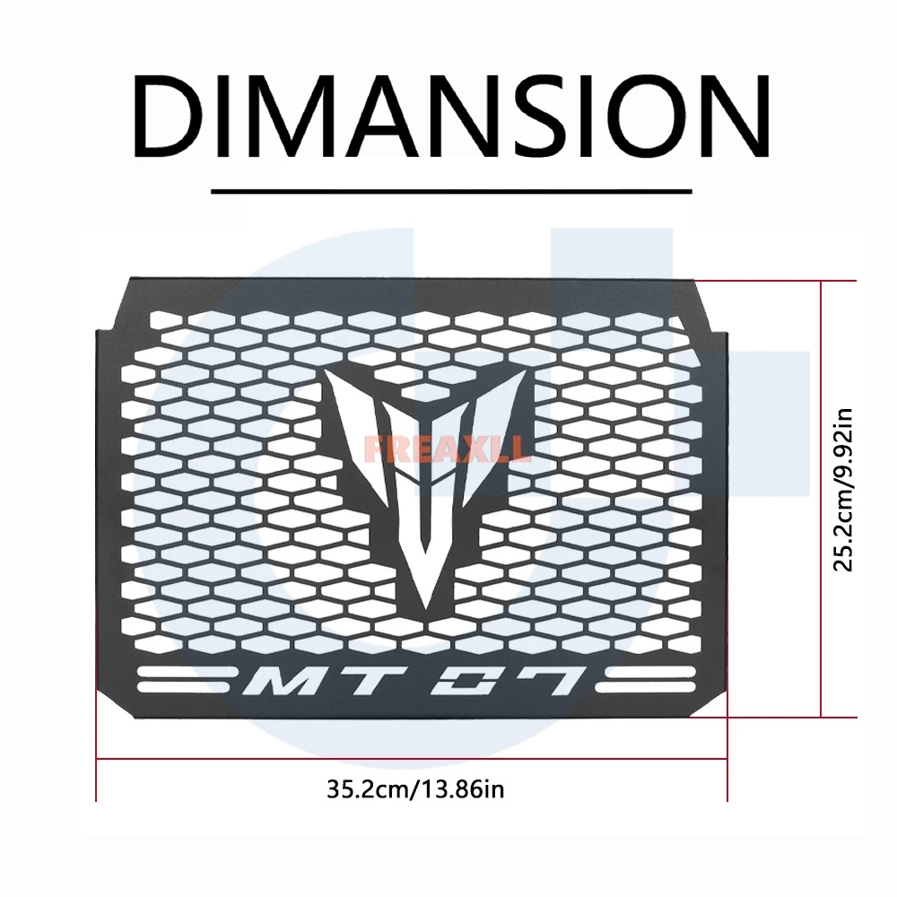 

For Yamaha MT-07 MT07 Motorcycle Radiator Grille Guard Cover Fuel Tank Protect Accessories 2017 2018 2019 2020 2021 2022 2023