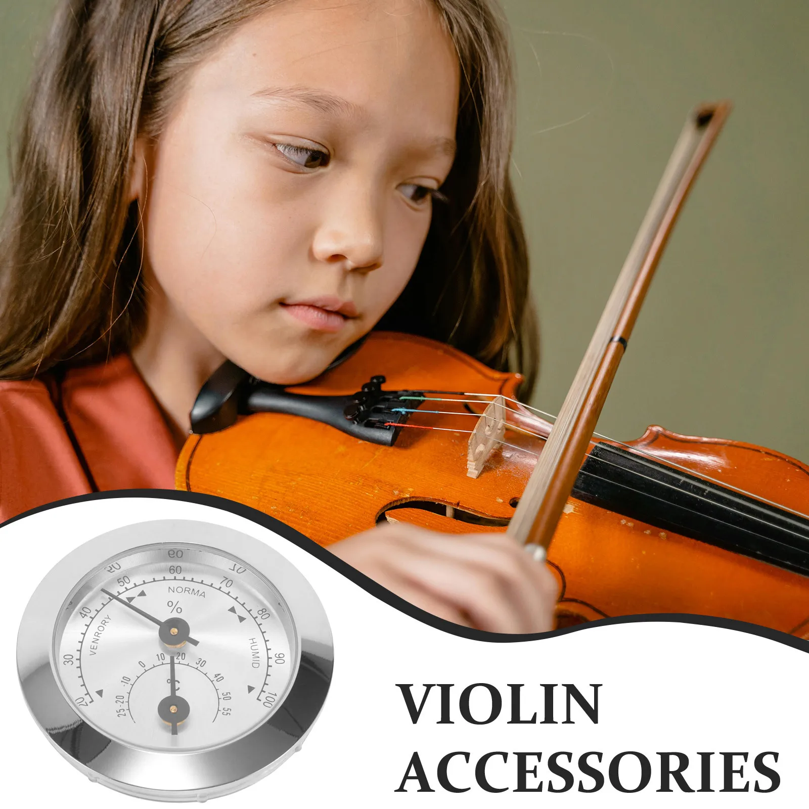 

Violin Hygrometer Humidity Monitor For Guitar Instrument Care Temperature Moisture Meter Small Hygrometer For Case Accessories