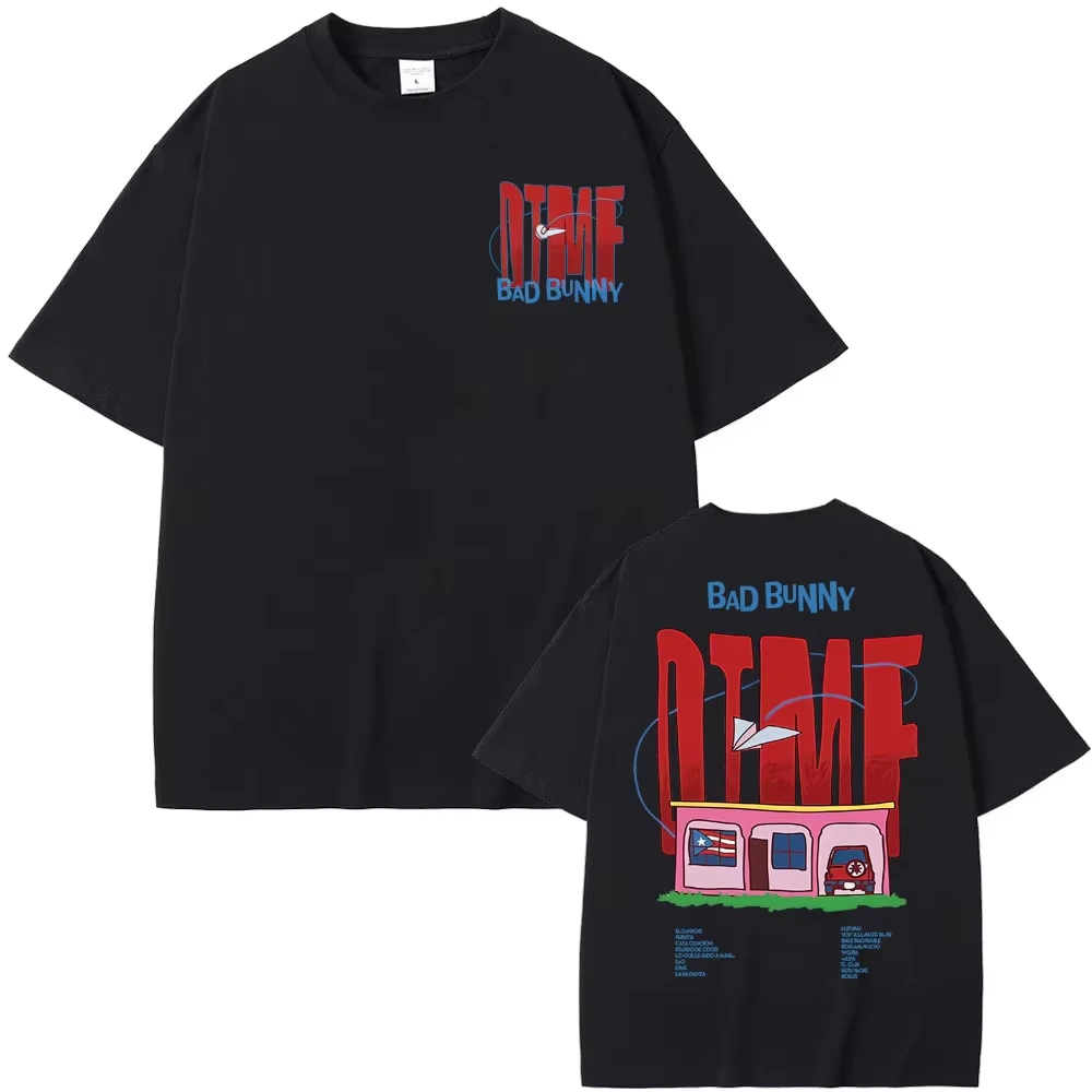 Camiseta Clássica Bad Bunny - DTMF En La Casita World Tour 2026, Camisetas Masculinas e Femininas de Alta Qualidade em Algodão