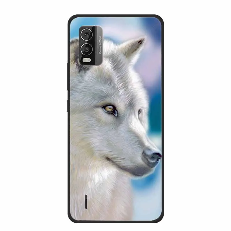 For Nokia C110 C210 C300 Case Soft black Silicone Bumper TPU Phone Wolf Cat Flower CaseS For C110 210 300 Shock proof Bumper TPU