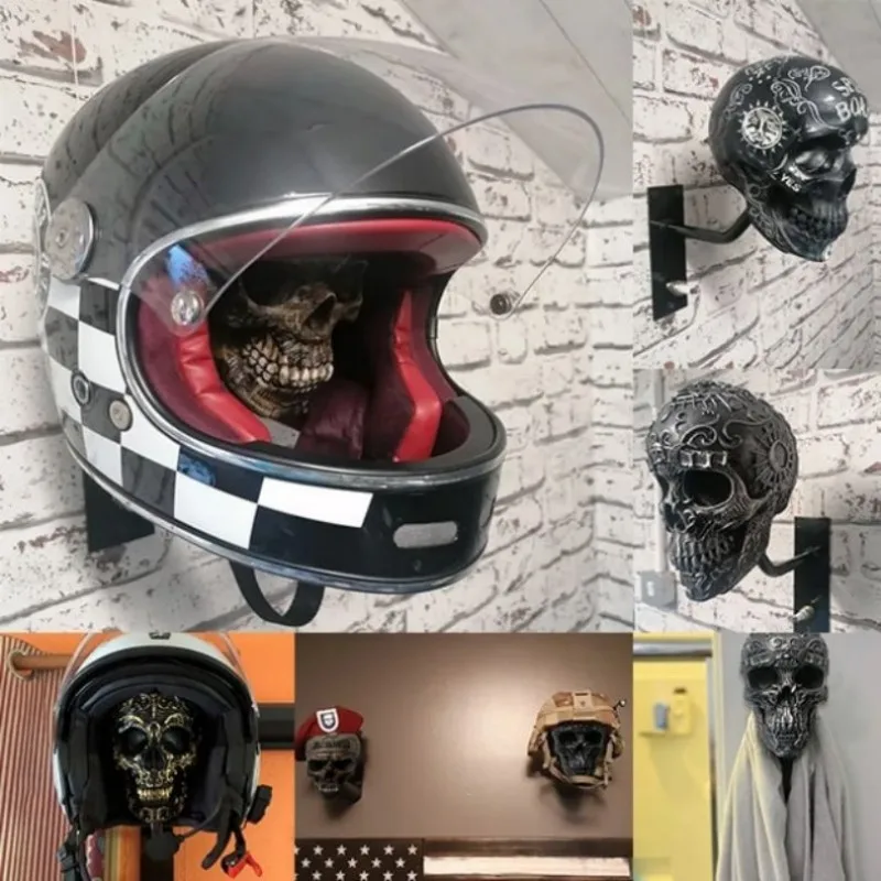 porte-casque-de-moto-mural-pour-adulte-casque-et-veste-crane-cool-et-creatif-cintre