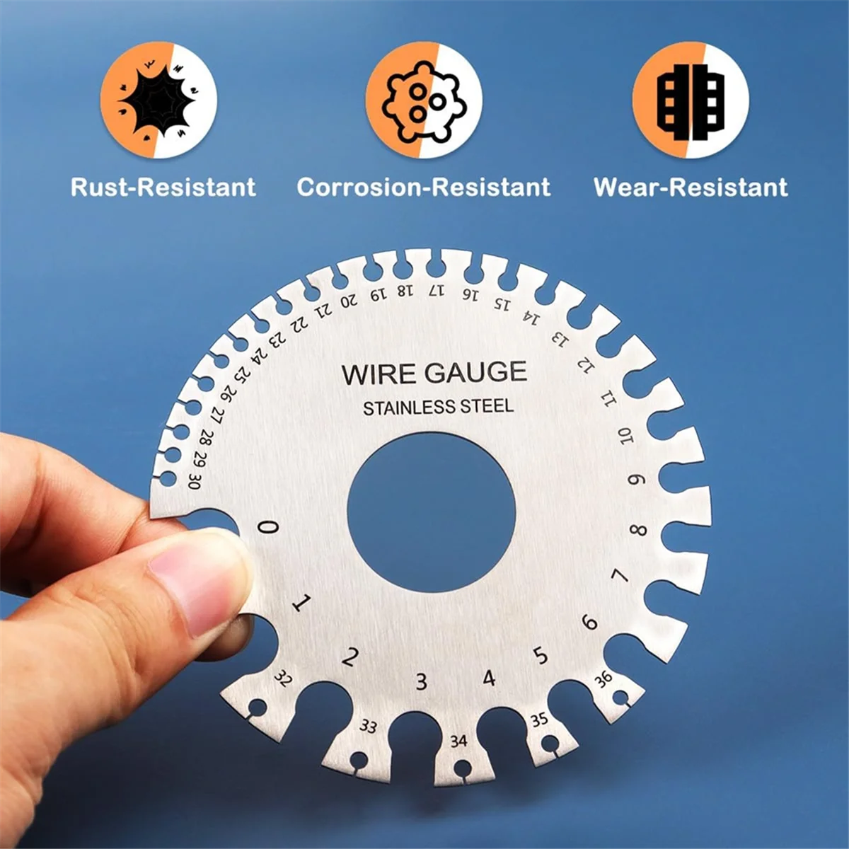 

8Pieces Wire Gauge Measuring Tool, Metal Gauge Thickness Tool, Sheet Thickness Gauge, Round Dual Sided Metal Sheet GuageJADD