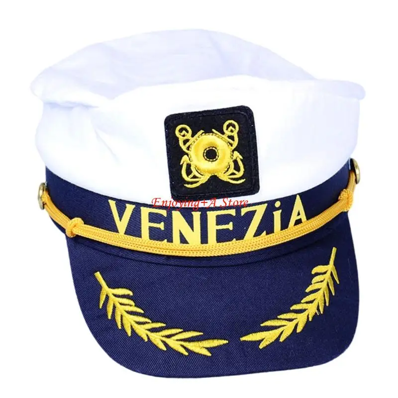 

PXPB Adjustable Sun Hat Embroidered Cotton Fabric Wide Brims Design Fit Most Adults Head Sizes Sun sailors Hat