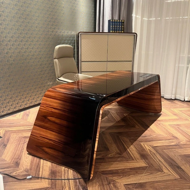Solid wood lacquered desk, study desk, computer desk, office desk