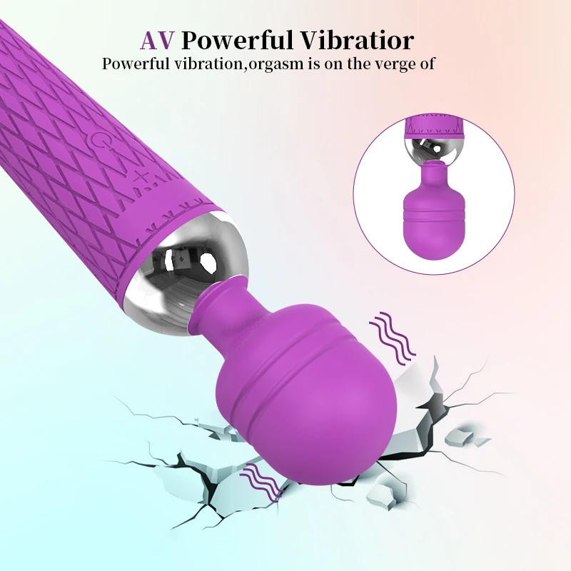 16 Snelheden Krachtige Av Vibrator Clitoris Stimulator Seksspeeltjes Voor Vrouwen G Spot Wand Magic Massager Volwassen Vrouwelijke Erotische Product