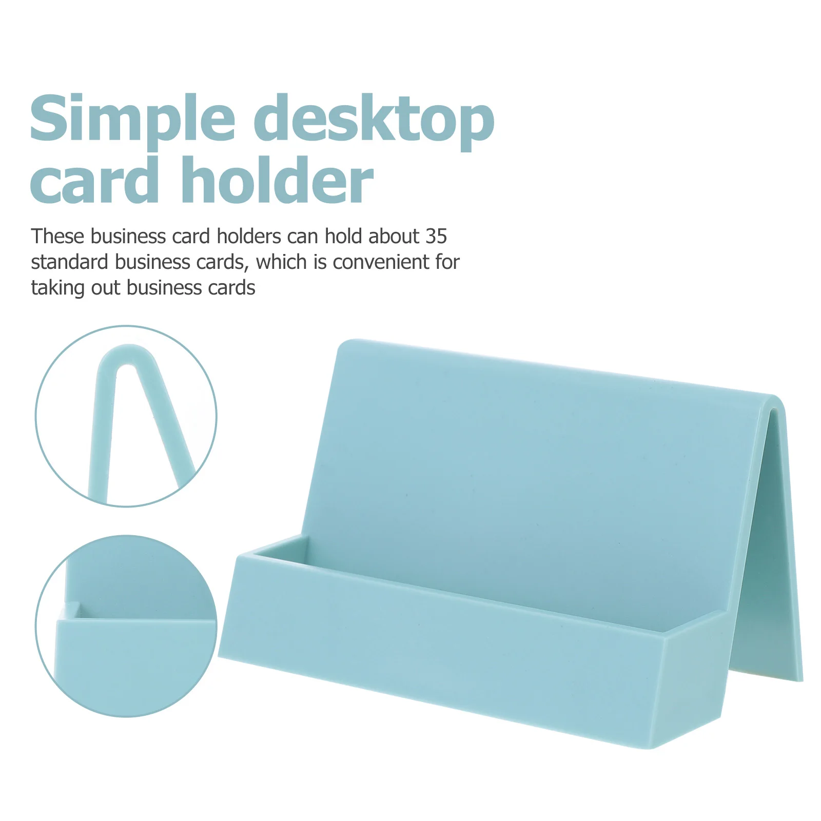 

2 Pcs Business Card Storage Box Desktop Racks Credit Holders Cards Wallet