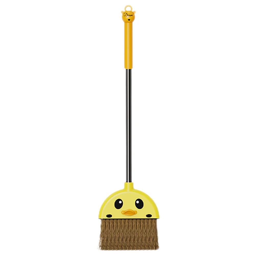 Mini Little Yellow Duck Broom Toddler Kids Vacuum Toy Hand The Pet Plastic Small