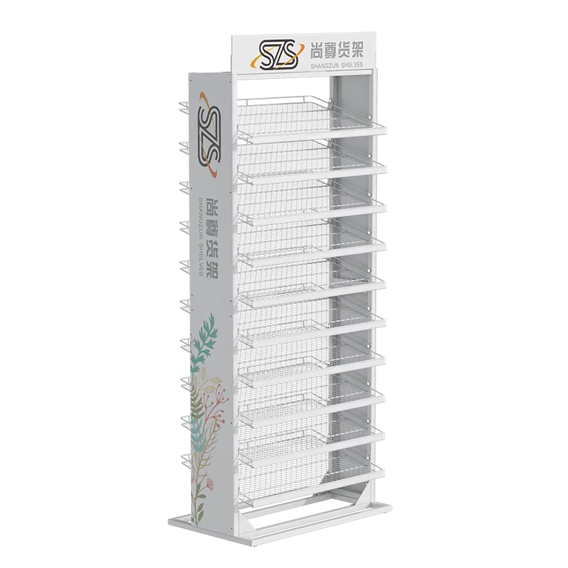 Factory Retail Nail Polish Wall Rack Display Stand and Perfume Display Shelf With Logo on Two Side and Top