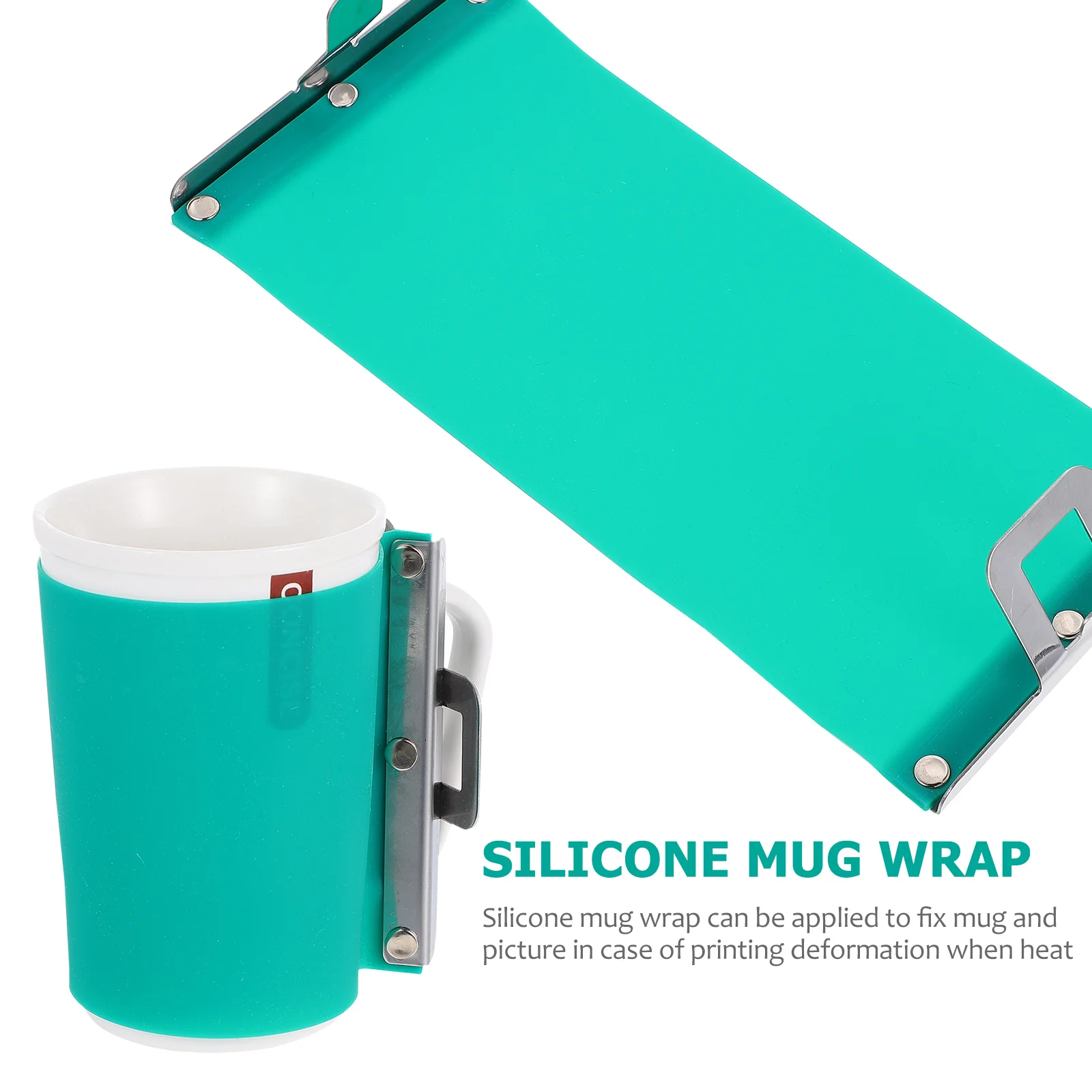 

3 D Mug Clip Printing Wrap Silicone Clamp Iced Sublimation Green Cup