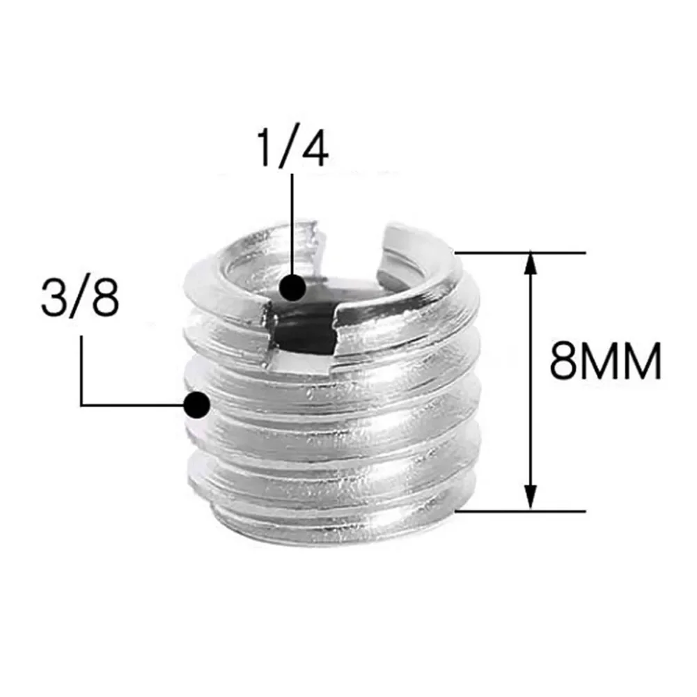 

Aluminum Alloy Threaded Screw Mount Adapter 1/4 And 3/8 To 5/8 Conversion Sturdy Reliable Precise Measurement Easy Attachment