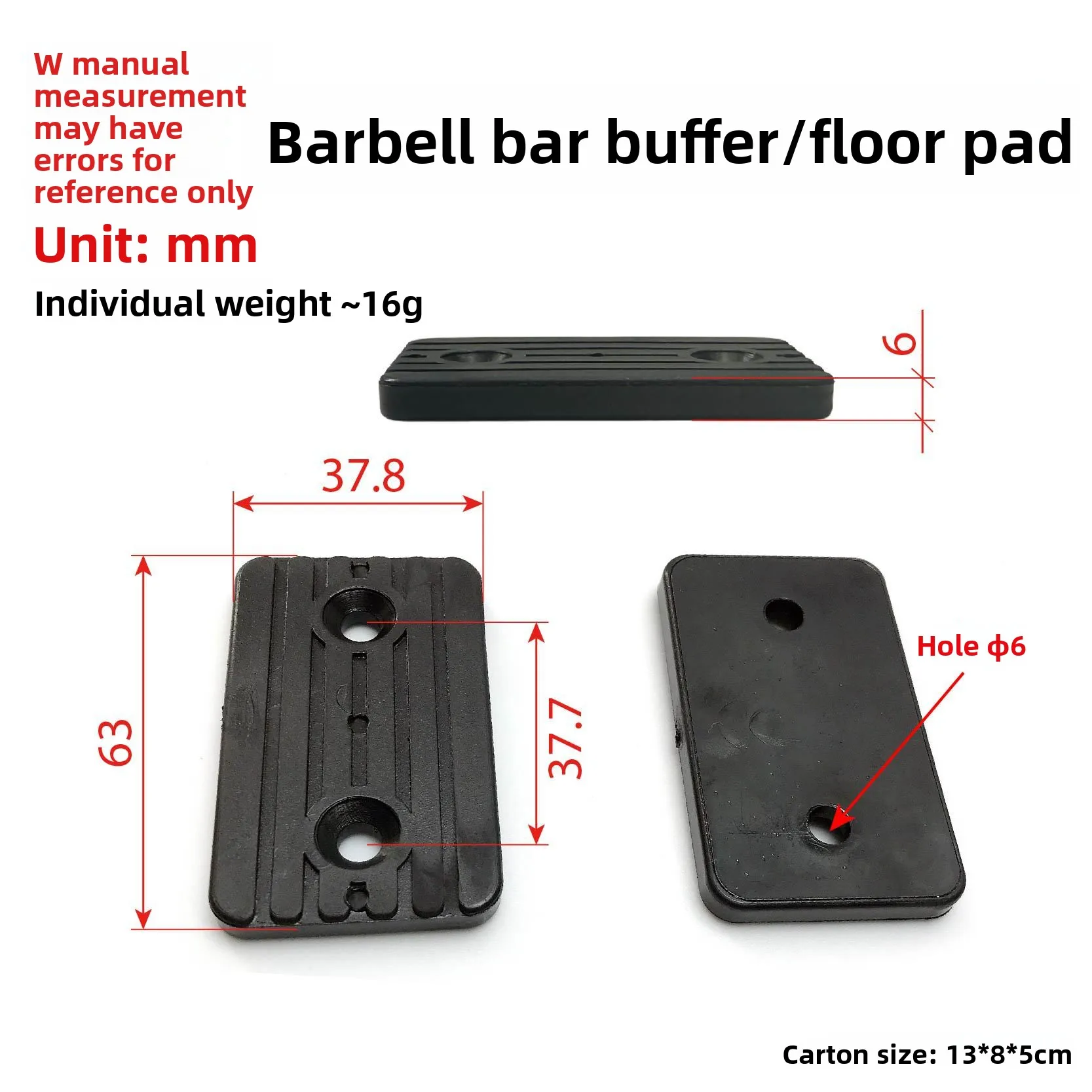 2026 Smith Machine Non-Slip Plastic Mat Barbell Buffer Pad Squat Rack Impact-Resistant Bumper Pad Protective Rubber Matpromote s