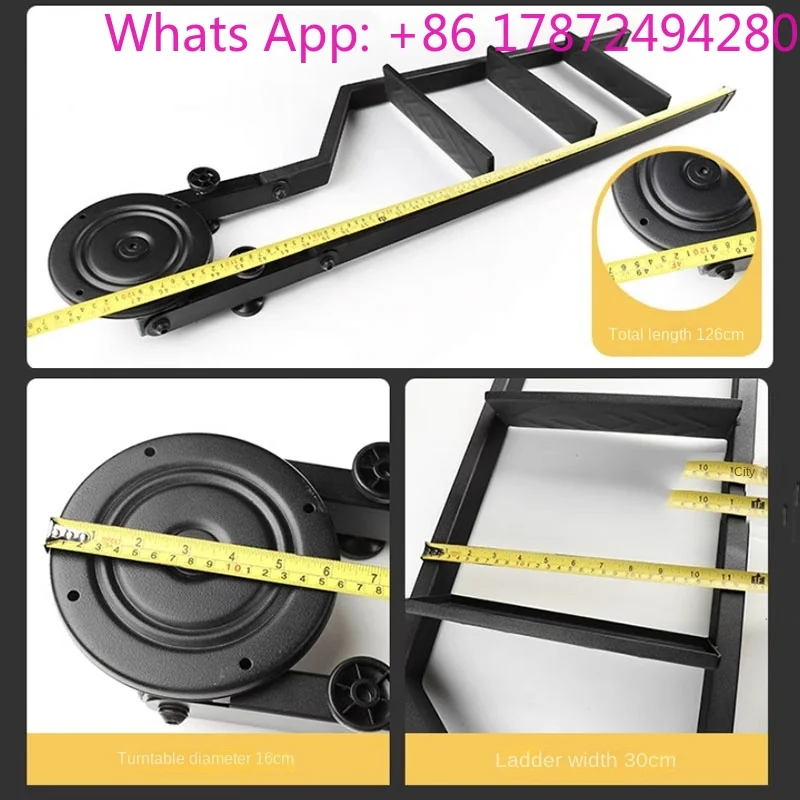 Universal Folding Rotary Tailgate Ladder 0528, Auxiliary Access Ladder for Pickup Truck Rear Door
