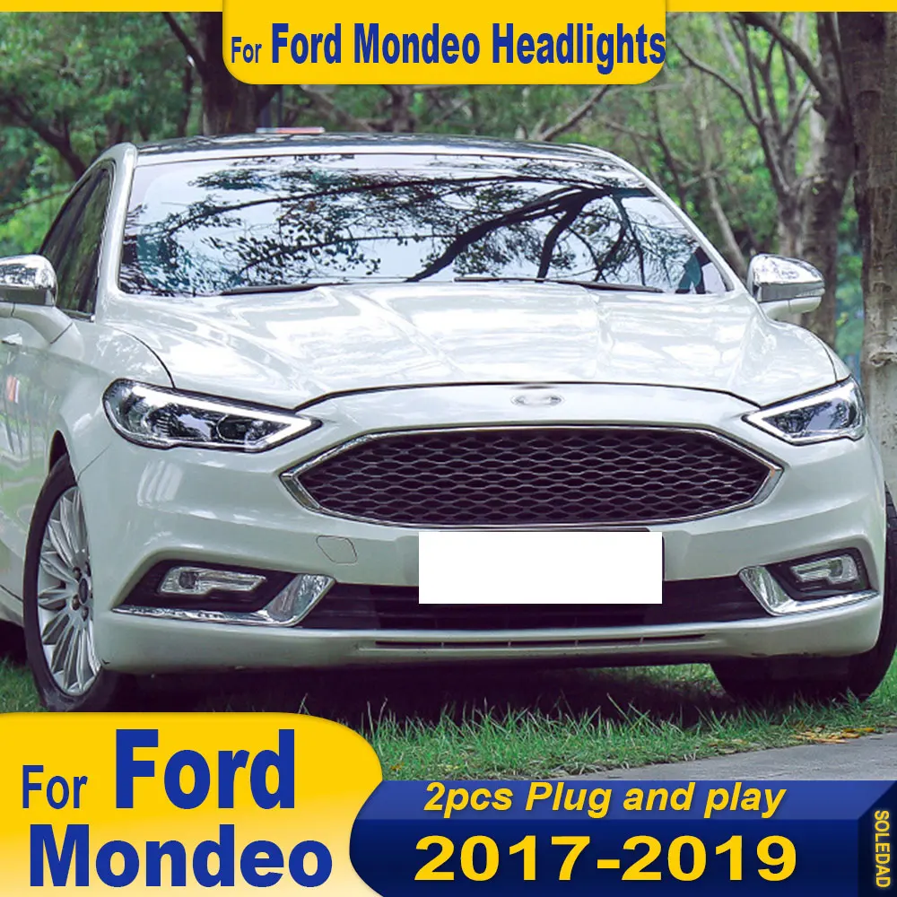 

Car Headlights For Ford Mondeo Fusion 2017 2018 2019 2020 LED Headlight Assembly Upgrade Bicofal Lens Dynamic Lamp Accessories